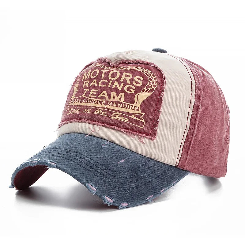 Damaged Cotton Baseball Cap